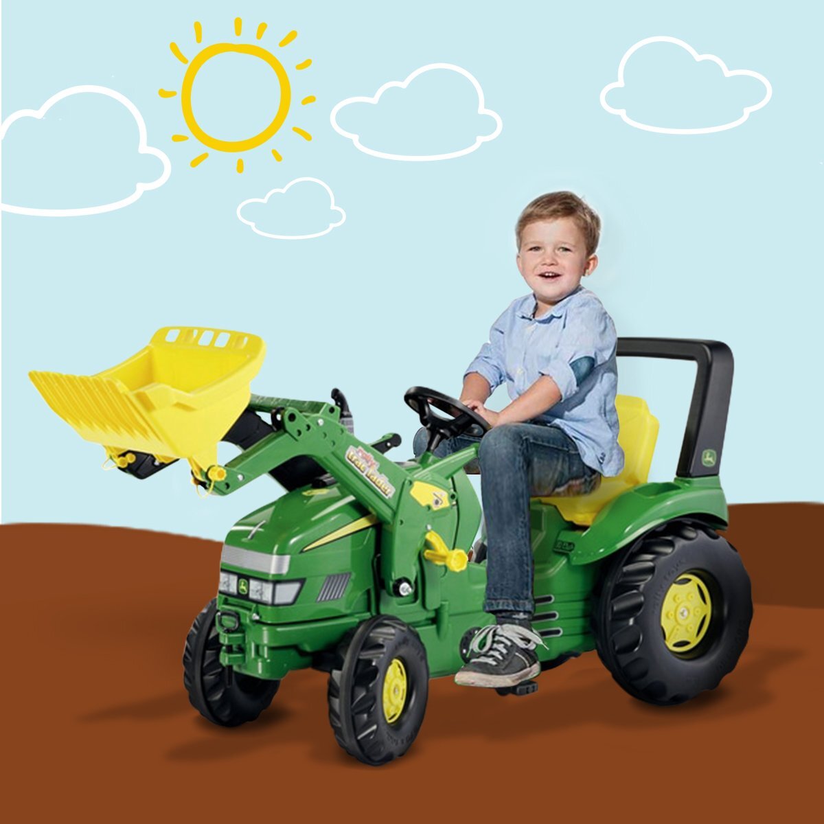 John Deere Kids Premium Ride on Tractor with Maxi Loader RT046638 ...