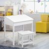 Kids Table Chairs Set Children Drawing Writing Desk Storage Toys Play