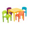 Kids Plastic 5-Piece Table & 4 Chairs Set