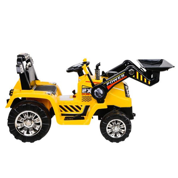 Kids Ride On Bulldozer Digger Electric Car Yellow