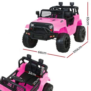 Kids Ride On Car Electric 12V Car Toys Jeep Battery Remote Control Pink