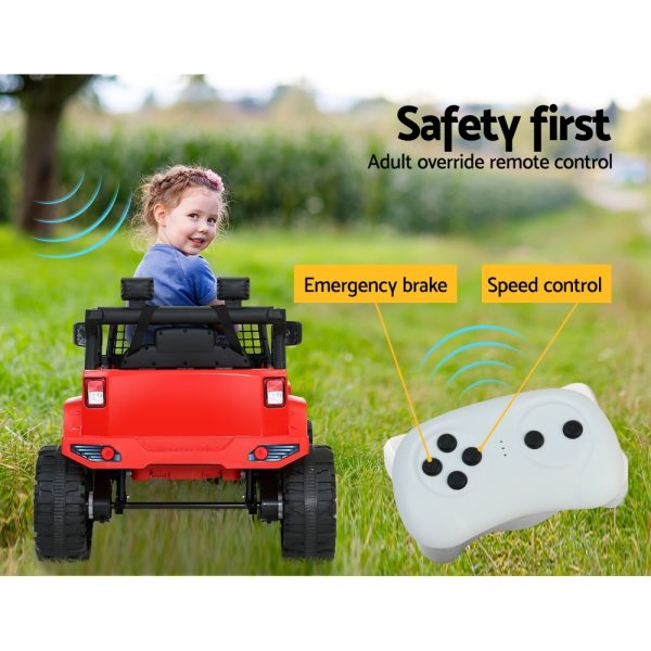 Kids Ride On Car Electric 12V Car Toys Jeep Battery Remote Control Red