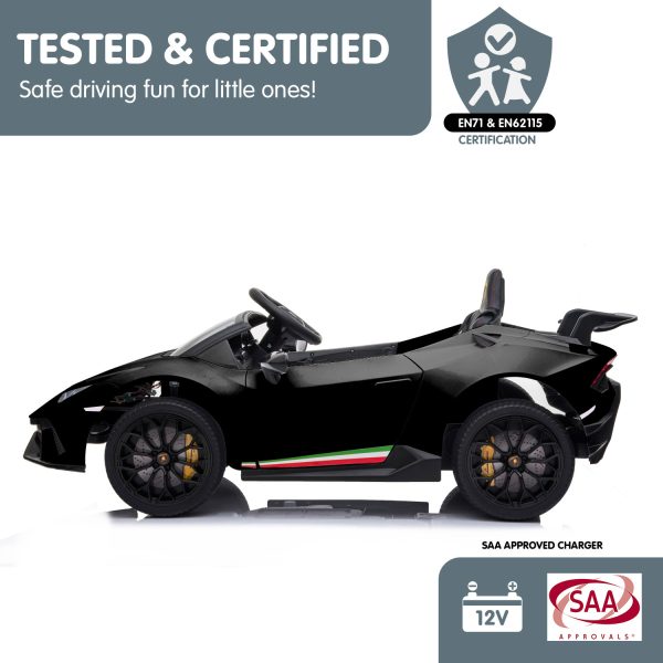 Lamborghini Performante Kids Electric Ride On Car Remote Control – Black