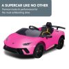 Lamborghini Performante Kids Electric Ride On Car Remote Control by Kahuna – Pink