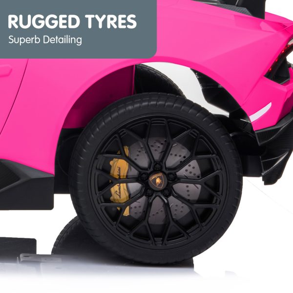 Lamborghini Performante Kids Electric Ride On Car Remote Control by Kahuna – Pink