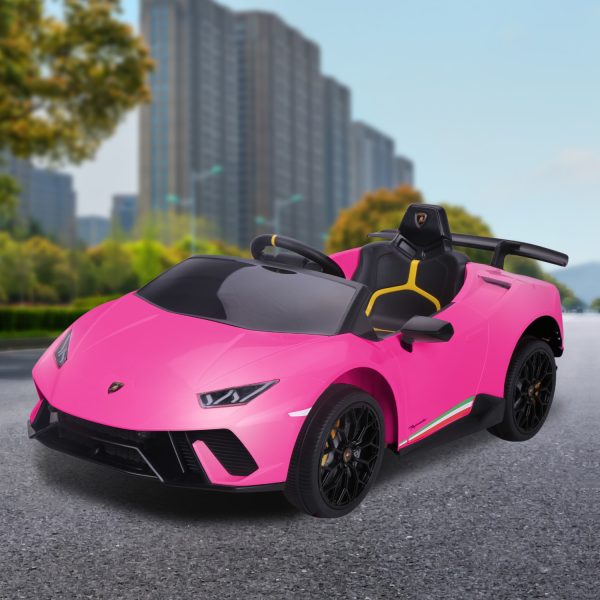 Lamborghini Performante Kids Electric Ride On Car Remote Control by Kahuna – Pink