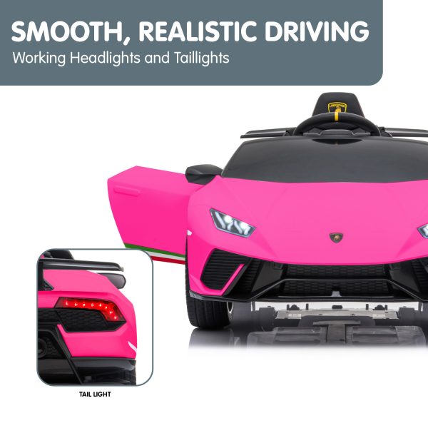 Lamborghini Performante Kids Electric Ride On Car Remote Control by Kahuna – Pink