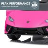 Lamborghini Performante Kids Electric Ride On Car Remote Control by Kahuna – Pink