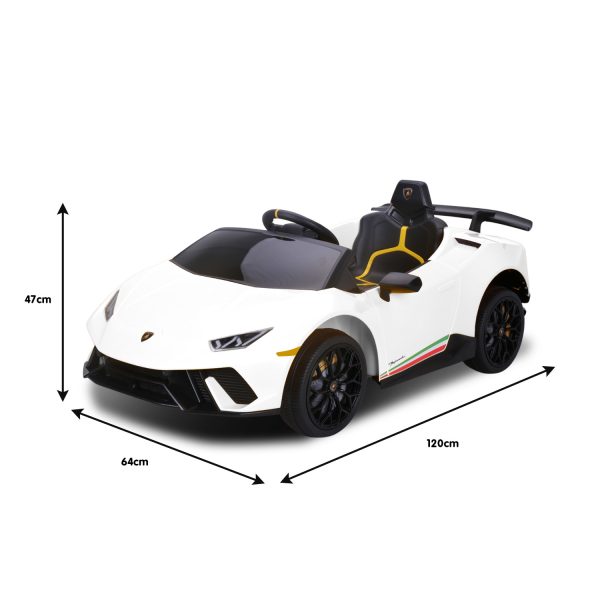 Lamborghini Performante Kids Electric Ride On Car Remote Control by Kahuna – White