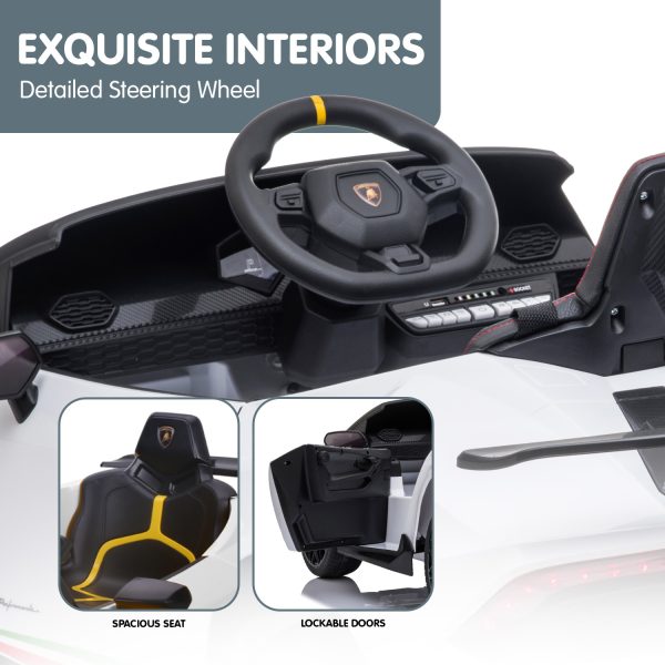 Lamborghini Performante Kids Electric Ride On Car Remote Control by Kahuna – White
