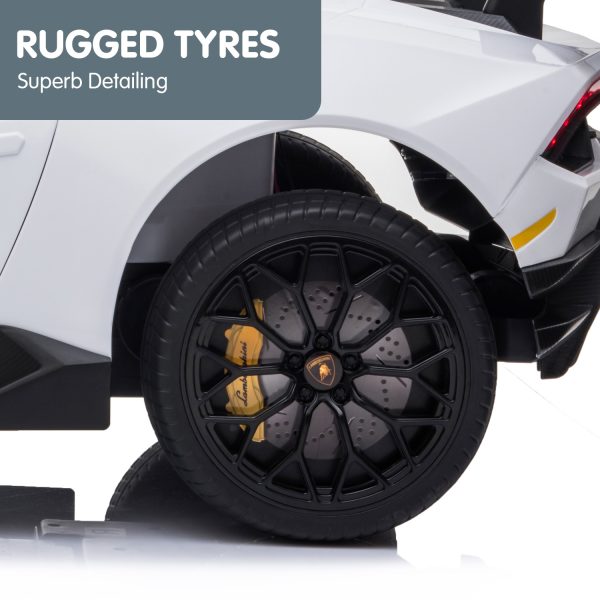 Lamborghini Performante Kids Electric Ride On Car Remote Control by Kahuna – White