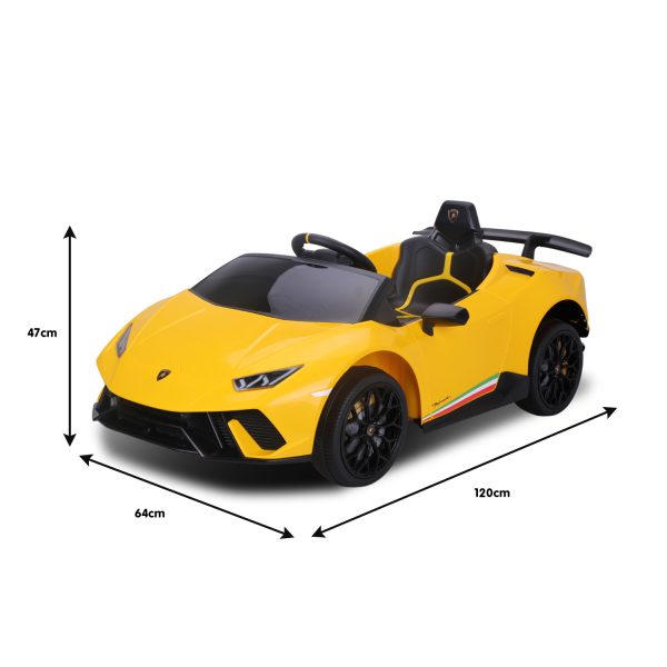 Lamborghini Performante Kids Electric Ride On Car Remote Control – Yellow