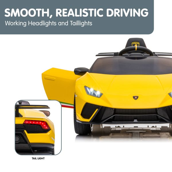 Lamborghini Performante Kids Electric Ride On Car Remote Control – Yellow