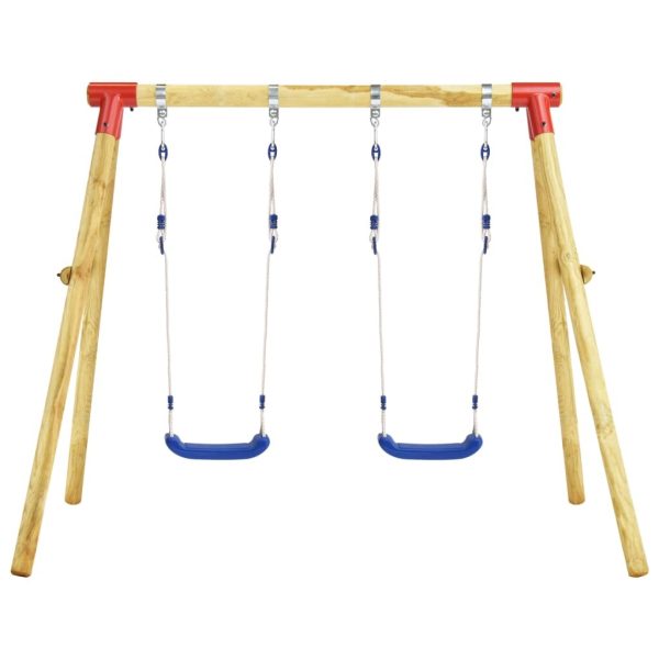 Swing Set 230x130x166 cm Solid Pinewood