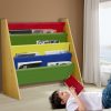 Wooden Kids Children Bookcase Bookshelf Toy Organiser Storage Bin Rack