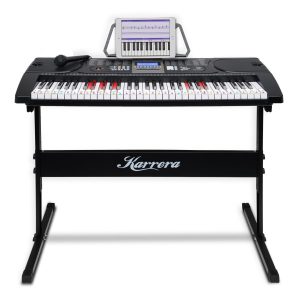 Karrera 61 Keys Electronic LED Keyboard Piano with Stand