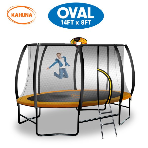 Kahuna Trampoline 8 ft x 14ft Oval Outdoor