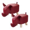 Children Bench Elephant Character Round Ottoman Stool Soft Small Comfy Seat Home Decor