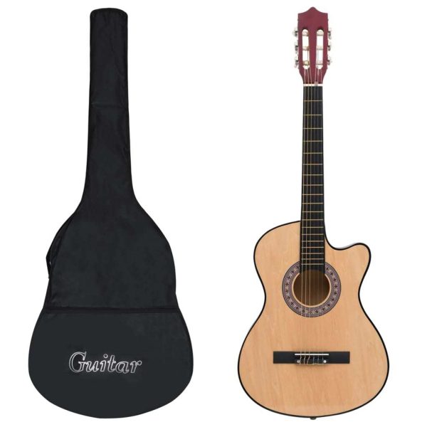 12 Piece Western Acoustic Cutaway Guitar Set with 6 Strings 38″