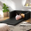 Kids Convertible Sofa 2 Seater PU Leather Children Couch Lounger