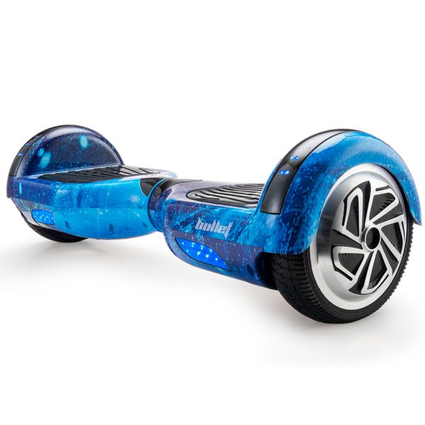 BULLET Electric Hoverboard Scooter 6.5 Inch Wheels, Colour LED Lighting, Carry Bag, Gen III