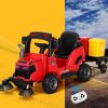 Kids Ride On Car Street Sweeper Truck w/Rotating Brushes Garbage Cans