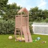 Playhouse with Climbing Wall Solid Wood