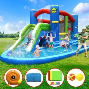 Inflatable Water Slide Jumping Trampoline Castle Bouncer Toy Splash