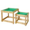 Kids Sandpit Sand and Water Wooden Table with Cover Outdoor Sand Pit Toys