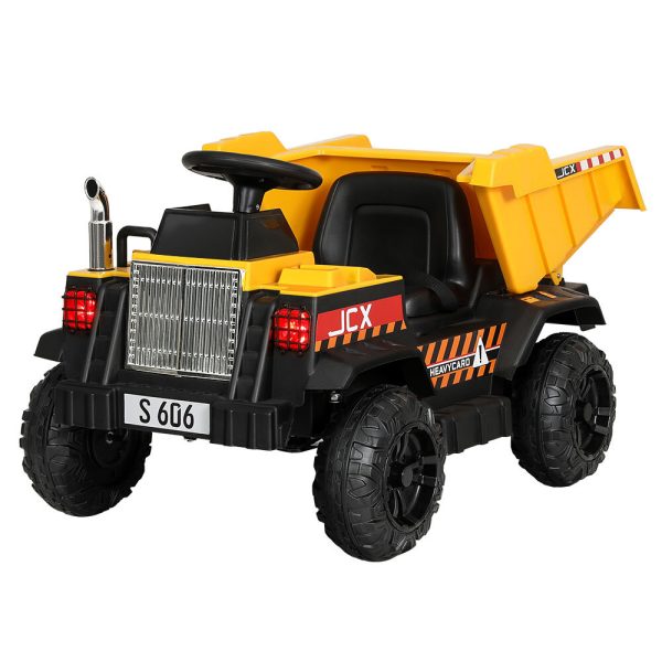 Kids Ride On Car Dumptruck 12V Electric Bulldozer Toys Cars Battery Yellow