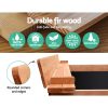 Wooden Outdoor Sandpit Set – Natural Wood