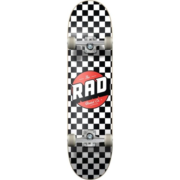 RAD Complete Dude Crew 7.75″ x 31″ Skateboard – Checkers Black / White