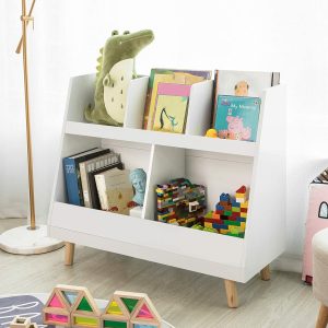 Childrens Shelving Unit, 5 Compartments Bookcase