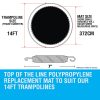 14ft Replacement Trampoline Mat 14ft for 64 Springs