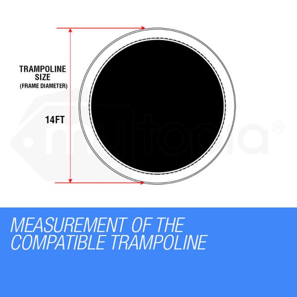 UP-SHOT 14ft Replacement Trampoline Inside Safety Net Spare Enclosure 8 Pole