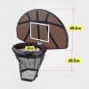 Up-Shot Trampoline Basketball Hoop Ring Backboard Ball Set Fits 10/12/14/15/16 ft