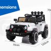 ROVO KIDS Jeep Inspired Ride-On Car Children Electric Toy 4WD 12V White