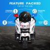 ROVO KIDS Electric Ride-On Motorcycle Children Police Patrol Bike Toy Trike