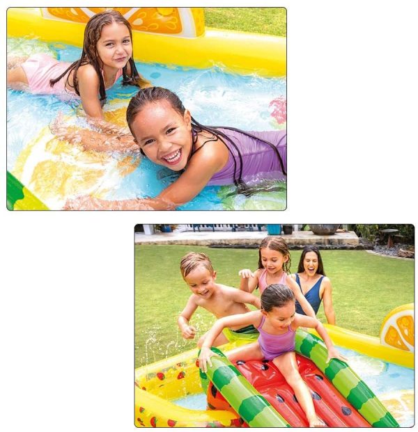 INTEX Fun’N Fruity Inflatable Play Centre Paddling Pool & Water Slide  57158EP