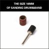 51Pc Sanding Bands Drum Sleeve Set 120 Grits Mandrel Dremel Rotary Kit 3mm Shank