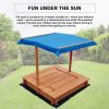 Kids Wooden Toy Sandpit with Canopy