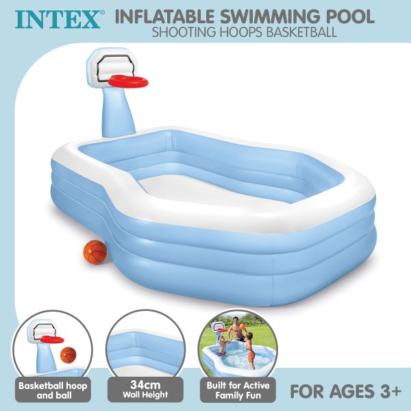 Intex 57183NP Shootin Hoops Basketball Inflatable Family Pool