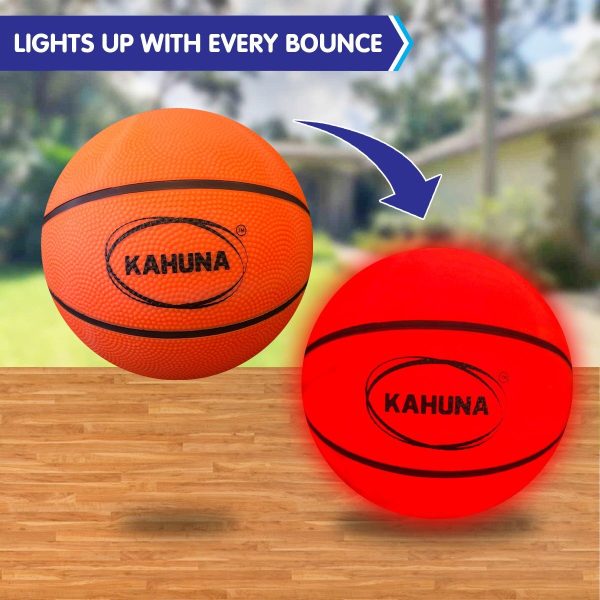 Kahuna Basketball L.E.D Glow Light Up Trampoline Ball