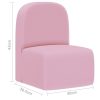 2-in-1 Children Sofa Faux Leather – Pink