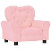 Children Sofa Faux Leather – Pink
