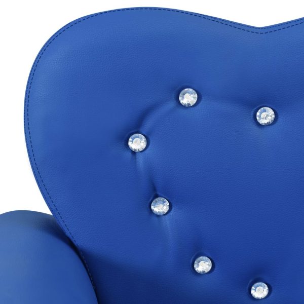 Children Sofa Faux Leather – Blue