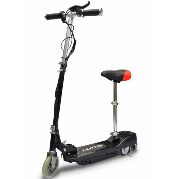 Electric Scooter 120 W – Black, With saddle