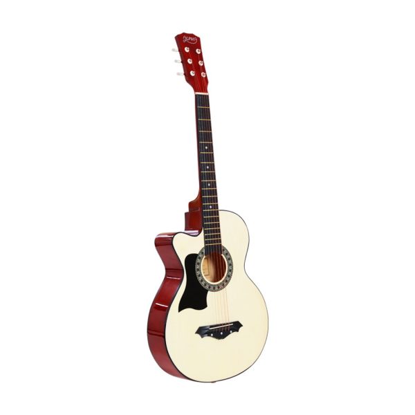 38 Inch Wooden Acoustic Guitar – 38″ Natural Set Left Handed