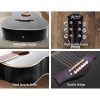 41 Inch Wooden Acoustic Guitar – 41″ Black Set