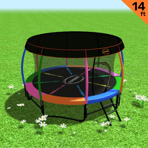 Kahuna Trampoline with  Roof – 12 FT, Blue